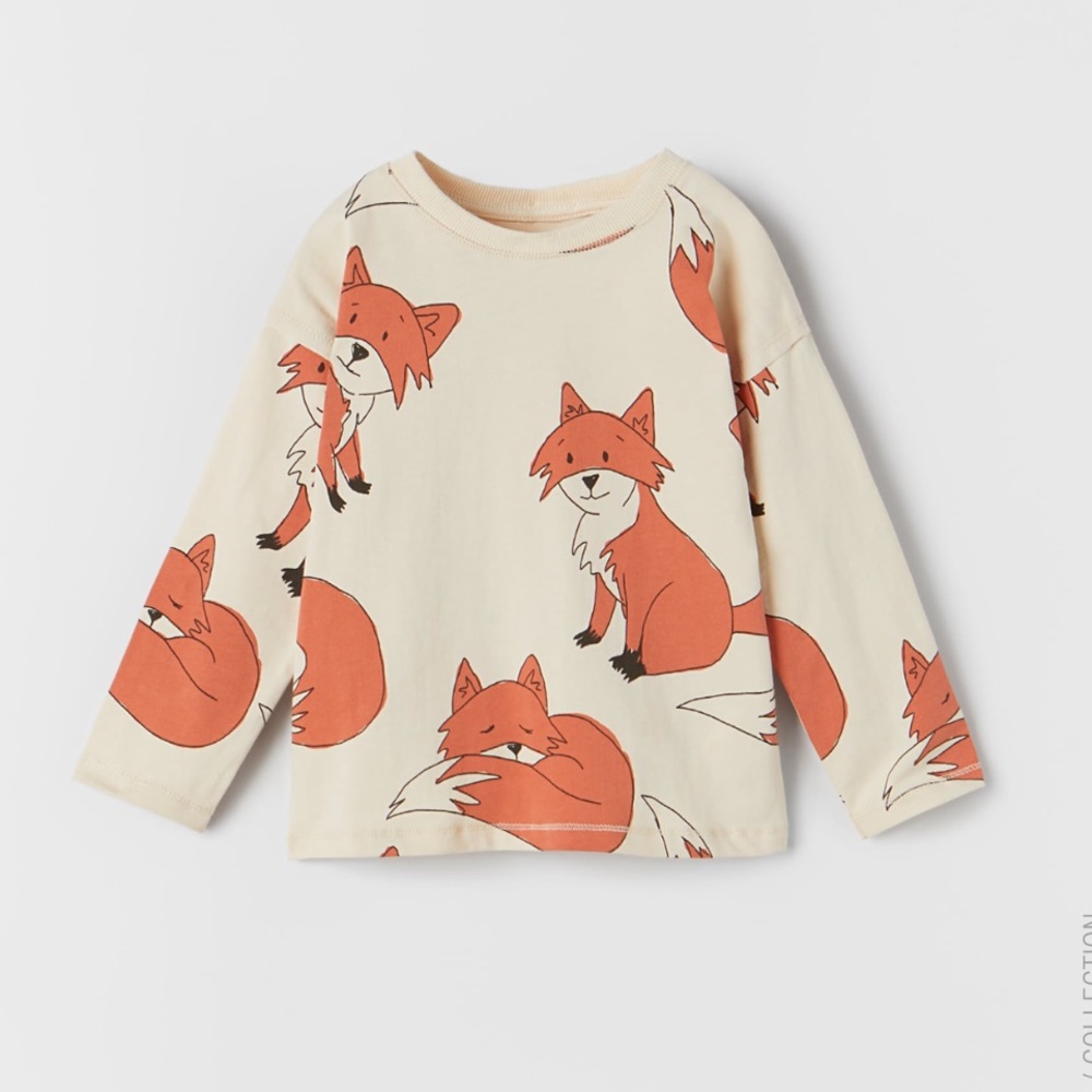 Zara fox long sleeve t-shirt